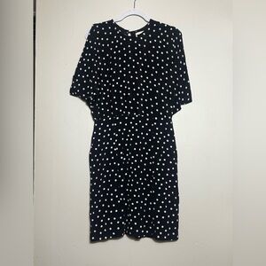 Reformation Maeve from Anthropology Black and White Polka Dot Dress size small